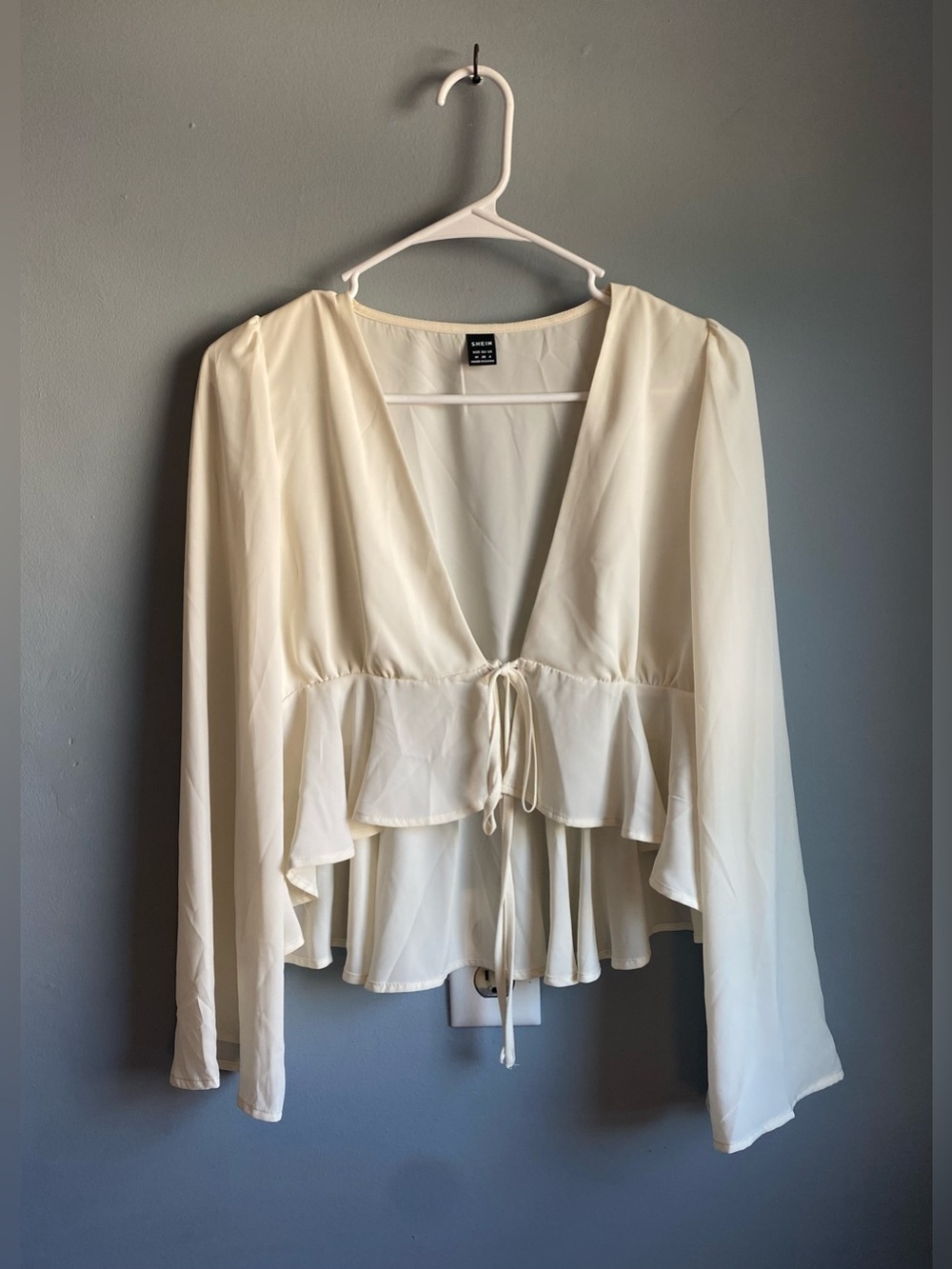 Flowy Tie Front Blouse